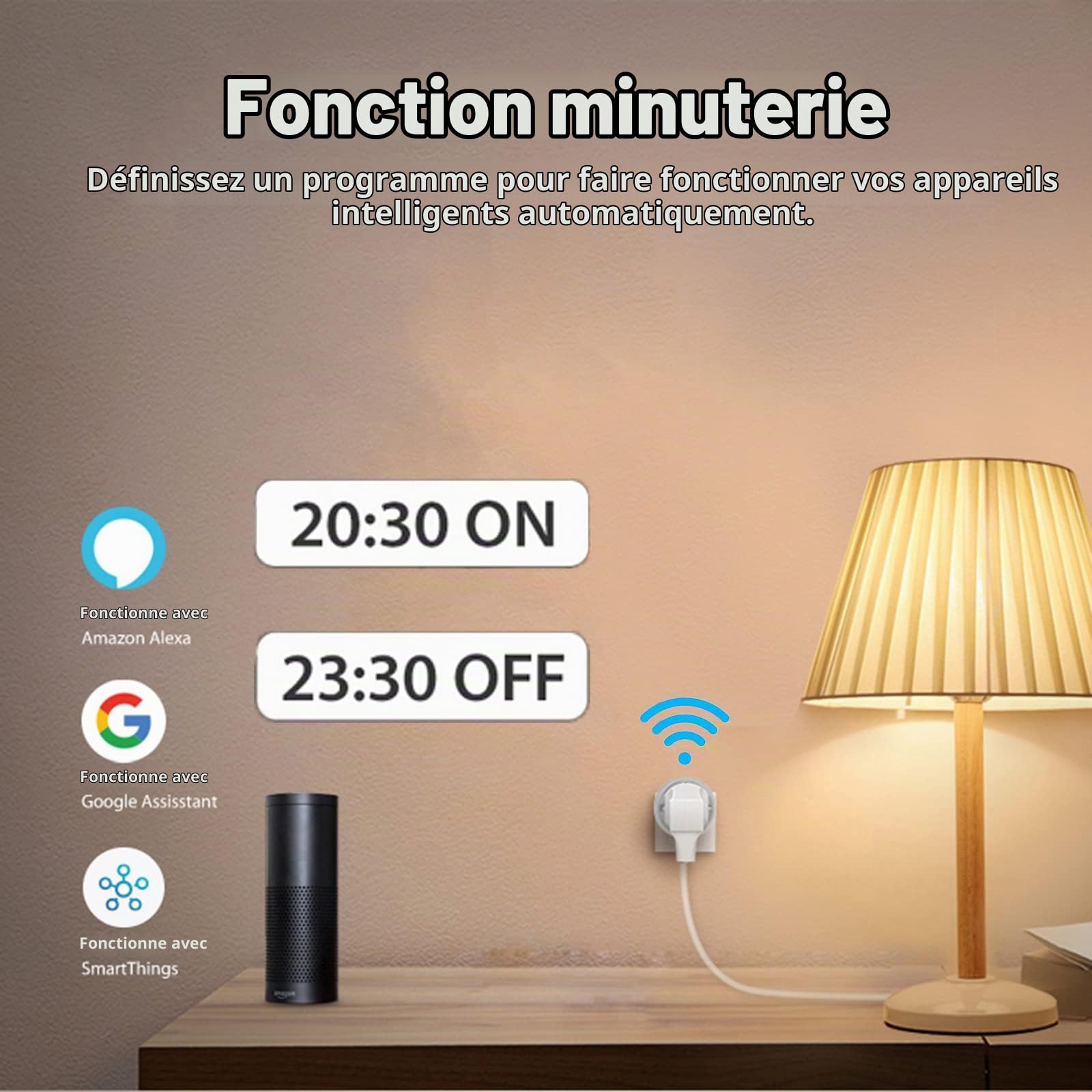 Zigbee Prise Connectée Alexa, Prises Connectée 16A avec Mesure Actuelle, Prise Intelligente 3680W avec Télécommande/Contrôle Vocal, Programmable Smart Plug Compatible Alexa Google Home 4 Pack