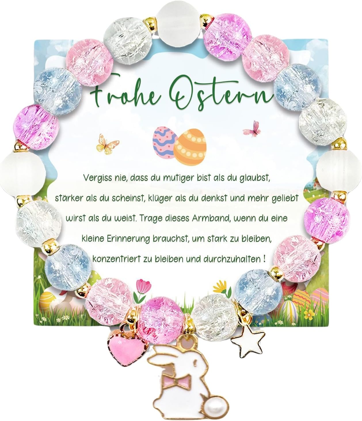 Easter Bunny Bracelets Feature Cute Rabbit Charms, Making Them the Perfect Basket Stuffers or Egg Fillers. A Delightful Gift for Women, Teens, and Adults, This Piece can be Worn as a Charming Bunny Bracelet