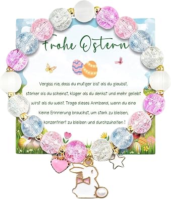Easter Bunny Bracelets Feature Cute Rabbit Charms, Making Them the Perfect Basket Stuffers or Egg Fillers. A Delightful Gift for Women, Teens, and Adults, This Piece can be Worn as a Charming Bunny Bracelet