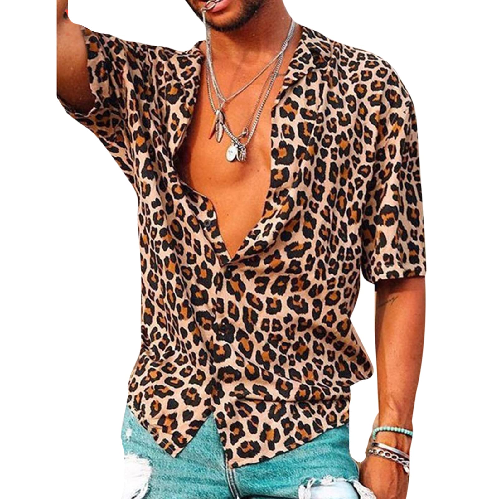 Chemise rétro léopard homme pour vos soirées d'été - 3