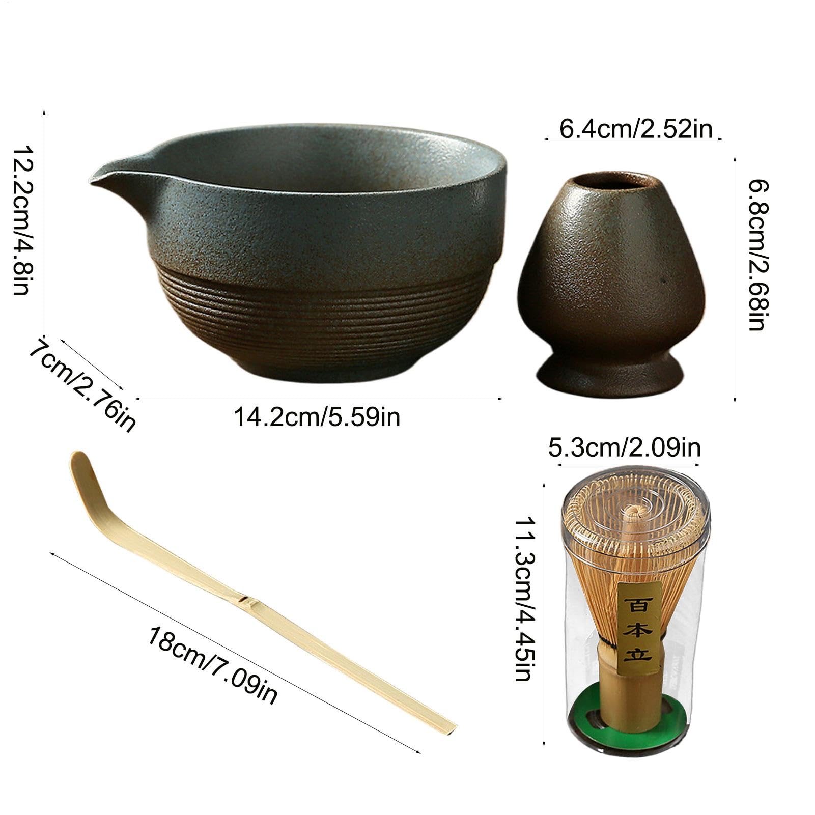 Juego de batidor de – Tazón de, boquilla de té japonés