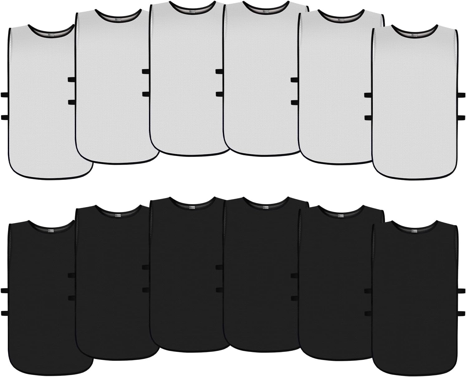 Mesh Scrimmage Team Practice Vests Pinnies Jerseys for Children Youth Teen & Adult for Sports(12 Jerseys)