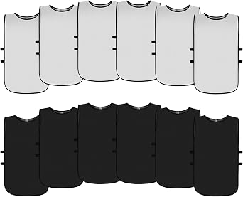 Mesh Scrimmage Team Practice Vests Pinnies Jerseys for Children Youth Teen & Adult for Sports12 Jerseys