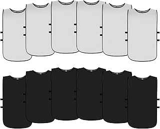 Mesh Scrimmage Team Practice Vests Pinnies Jerseys for Children Youth Teen & Adult for Sports(12 Jerseys)