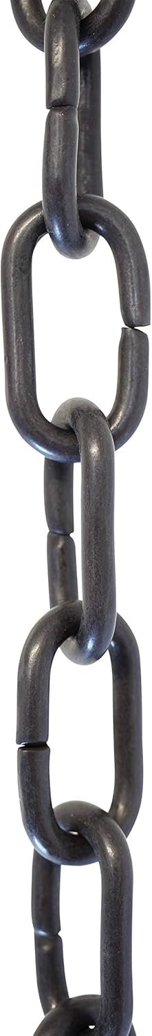 RCH Hardware CH-07-OBB-3 Decorative Polished Solid Chain for Hanging, Lighting-Standard Unwelded Links (3 ft/1 Yard) (Oil Bronzed Black)
