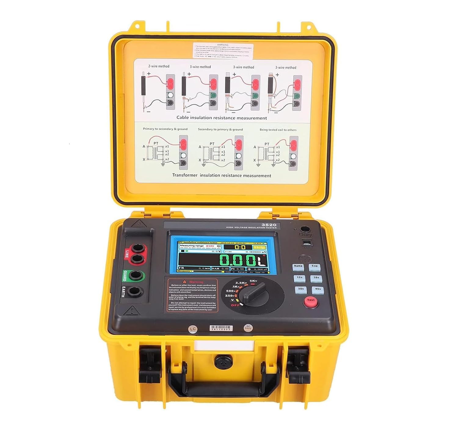 ETCR ETCR3520 5KV Insulation Tester Digital High Voltage Megohmmeter 5KV 10TΩ 7mA