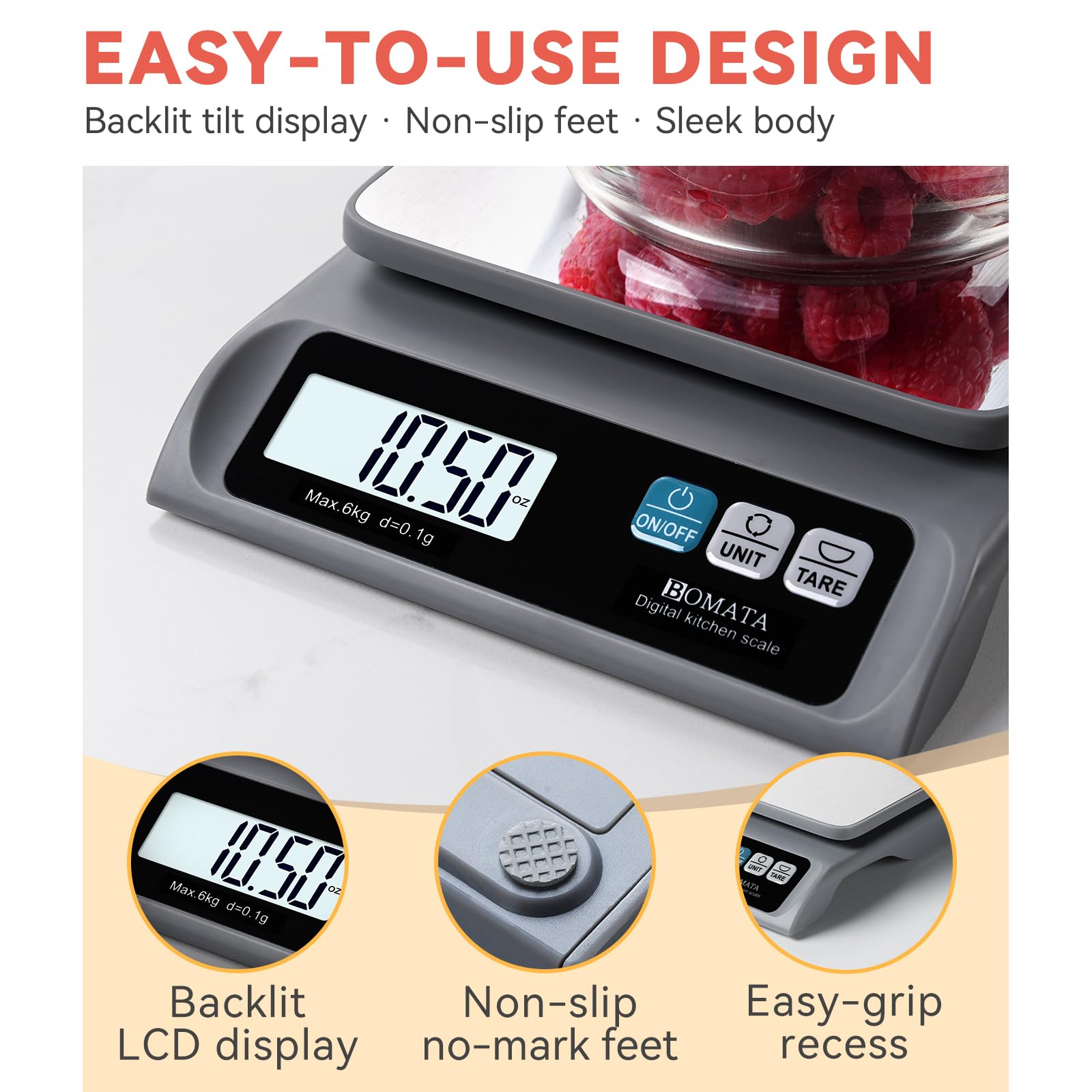 BOMATA Food Scale - 0.1g Precision Digital Scale -5 BOMATA Food Scale - 0.1g Precision Digital Scale -5