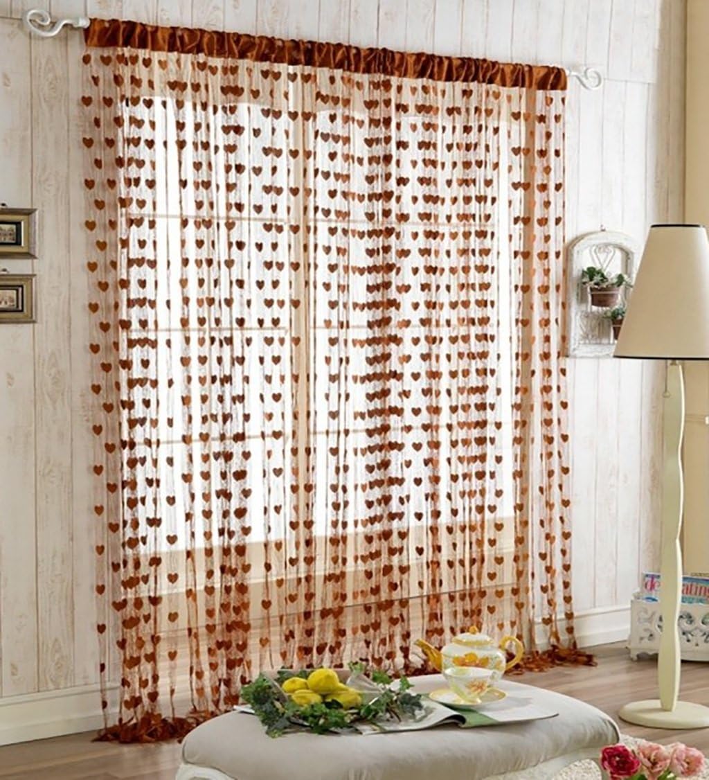 String Curtain Panel Room Divider for Wedding Door Balcony Bar Decor Shopwindow 8 Colors 3 Models Available (Color : Red Size : C) (Lime C)