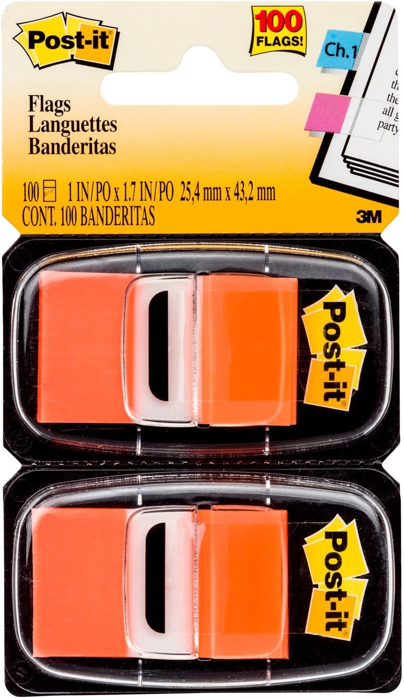 Postit Flags, 50/Dispenser, 2 Dispensers/Pack, 1 in Wide