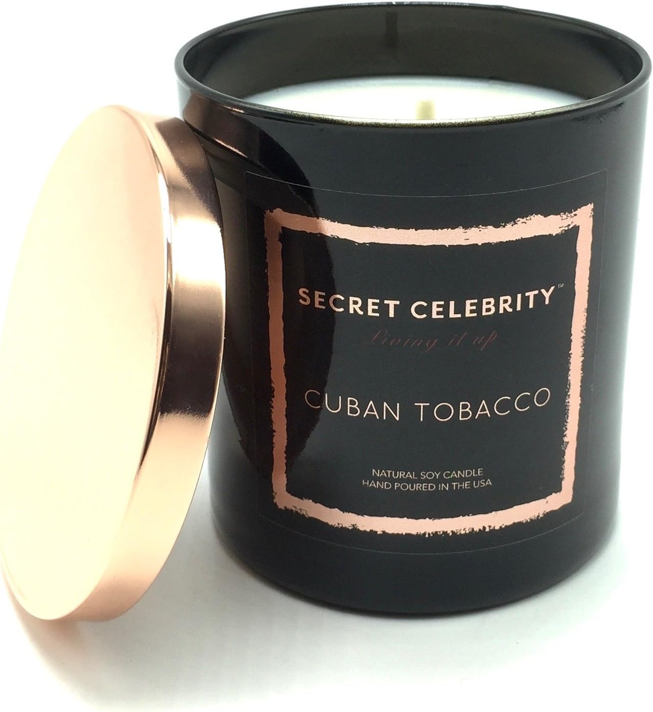 Secret Celebrity Cuban Tobacco Scented Candle Natural Soy Wax Hand Poured in The USA