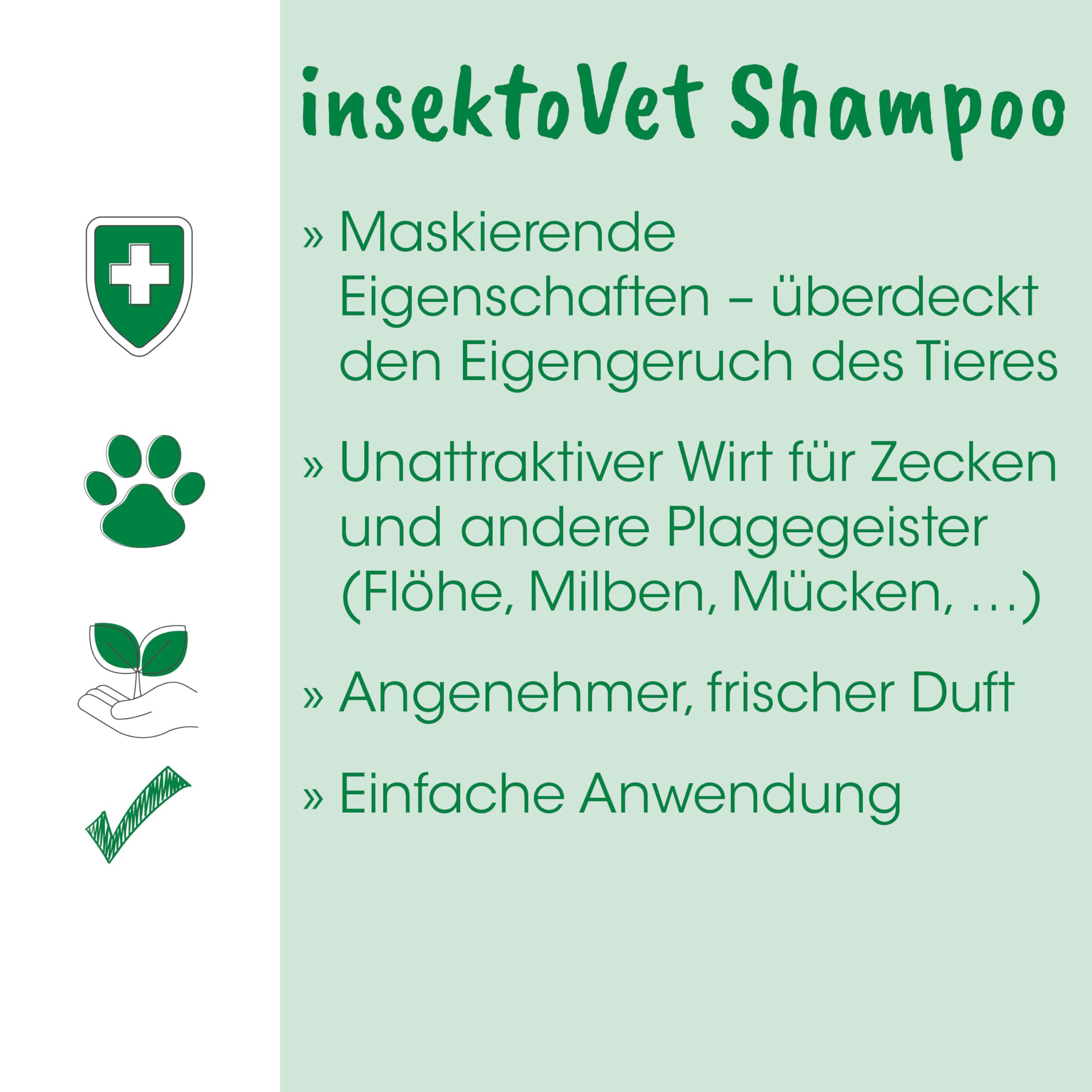 cdVet insektoVet Shampoo schützender Repellent Insektenschutz für Hund und Katze – effektive und wohlriechende Fellpflege