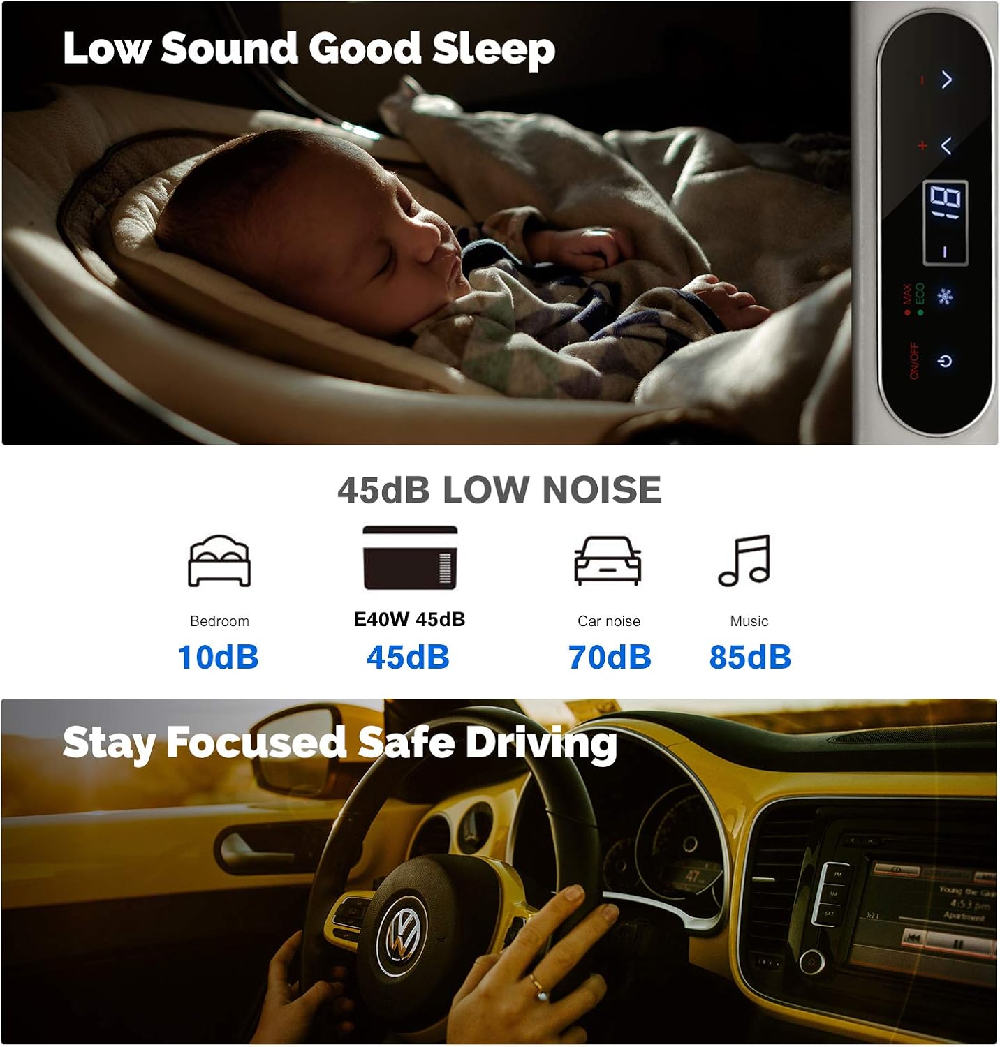 Portable Refrigerator for Car, 42 Quarts Car Cooler (-4℉~50℉) Electric Compressor Portable Freezer, Voltage protection Car Cooler for Truck Driving, Boating, Camping, Road Travel -12/24V DC: Automotive