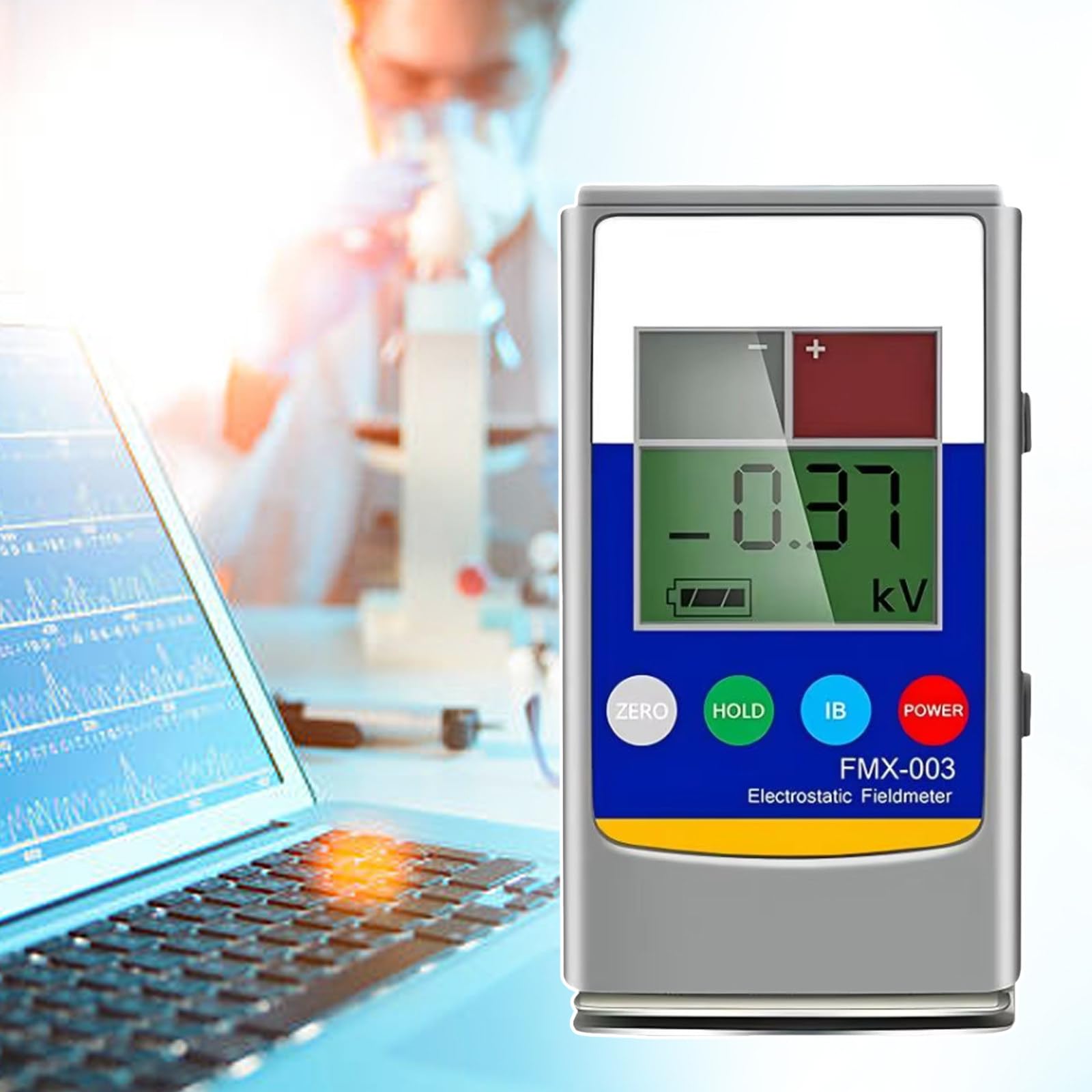 Tragbares Statisches MessgeräT, Statisches MessgeräT 0-22 Kv, Mit Lcd-Bildschirm, Nicht Gewebtes Elektrostatisches FeldmessgeräT, FüR Fasern, Garne, Stoffe, Karton, Papier, Gummi