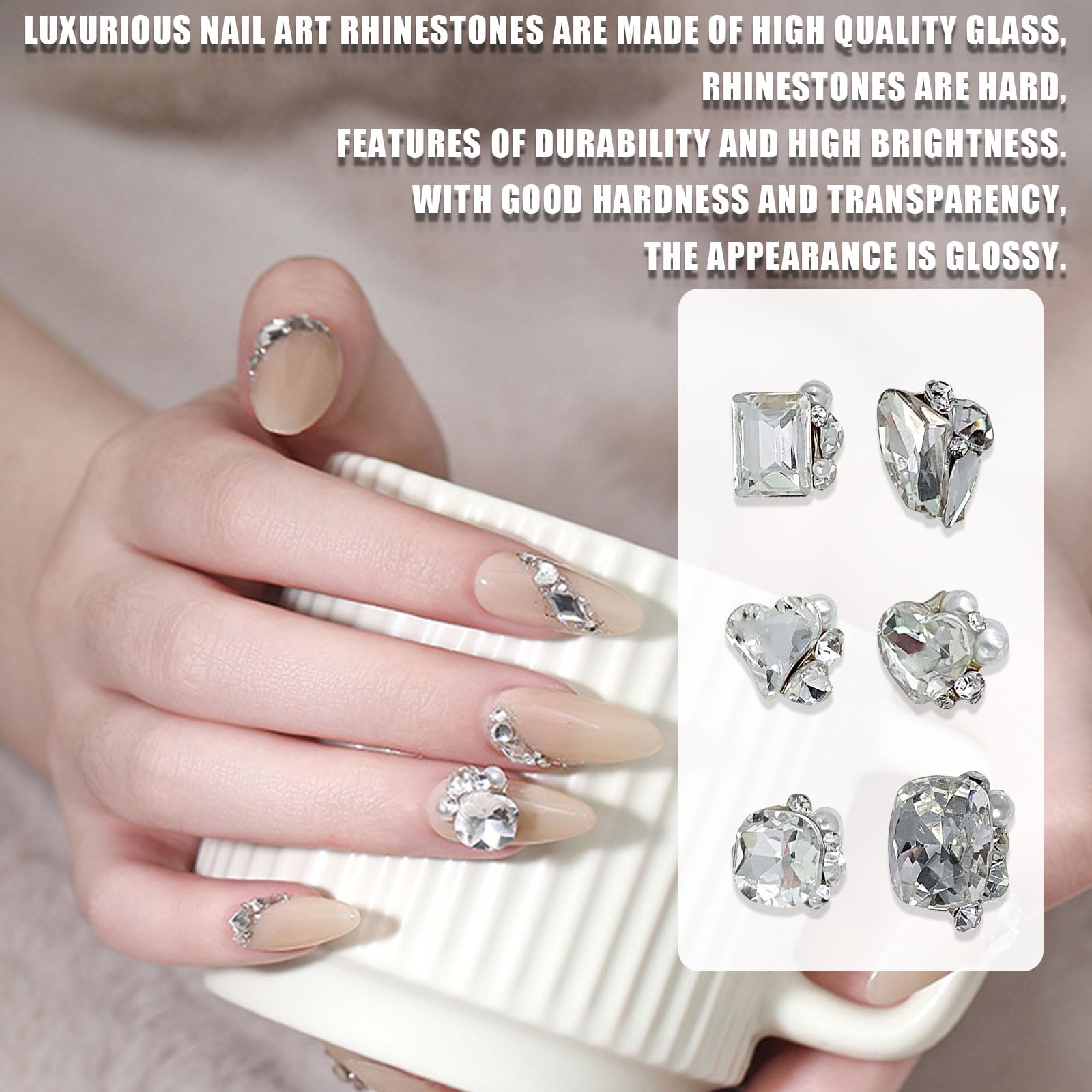 8→ネイルパーツ 18個 デコネイル ネイル用品 Amazon.co.jp: ネイルパーツ 18個セット 立体 大きめ ネイル