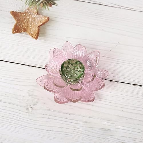 Miniatura 2 de WEISIPU Figura de fruta de cristal coleccionable, adorno pequeño de pisapapeles, adorno de cristal para decoración del hogar, centro de mesa, flor