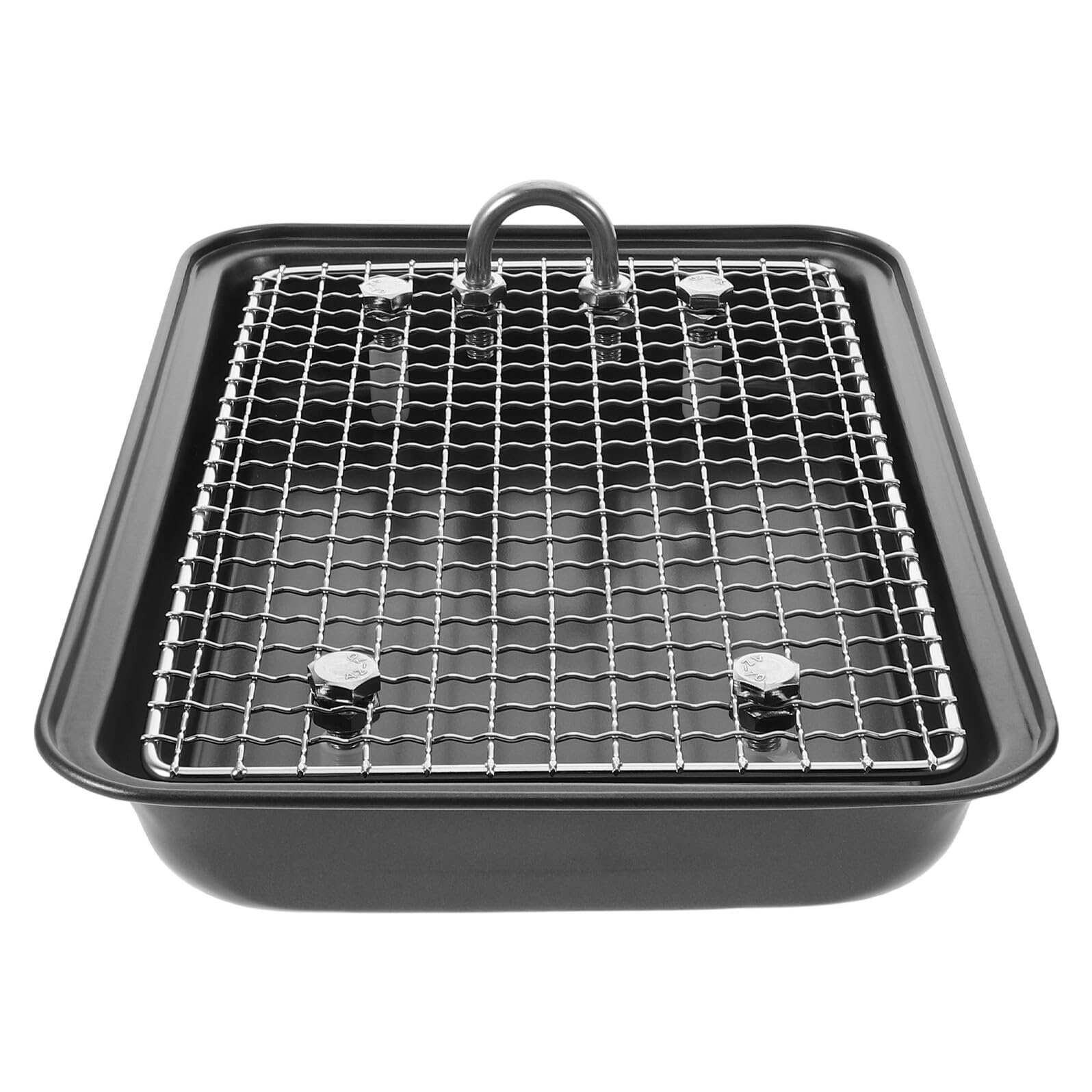 Lettiera per Conigli in Acciaio Inox 30X20X4,5 CM Rete Rimovibile, Vaschetta Spaziosa Anti-Morso per Piccoli Animali, Adatta per Gabbie di Conigli, Furetti e Roditori