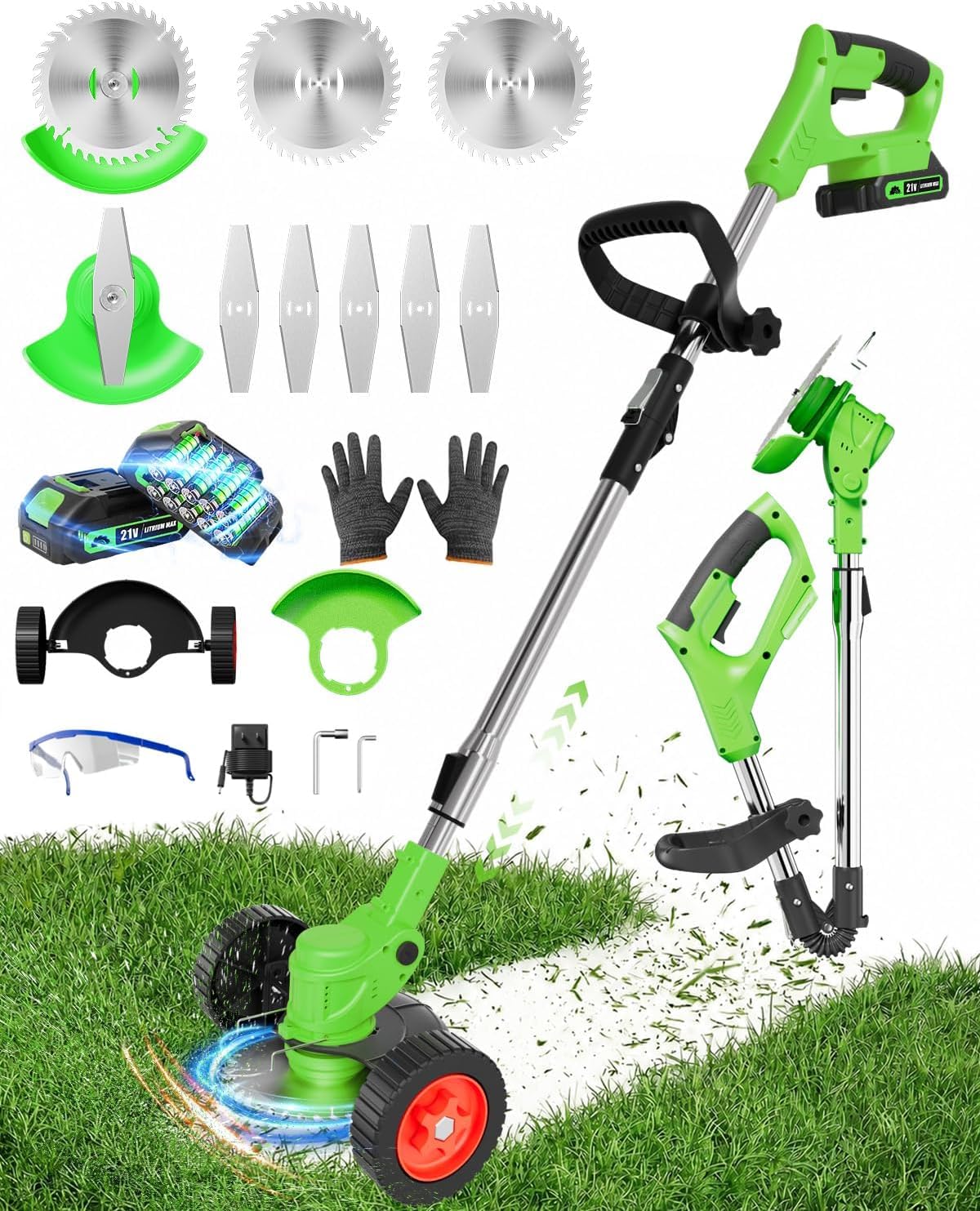 Photo 1 of KFM 21V Cordless Weed Wacker String Trimmer & Edger