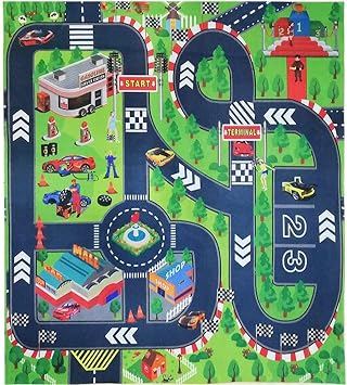 Road Playmat,Carpet Playmat,Great for Educational Road Traffic Mat- Learn and Have Fun Safely