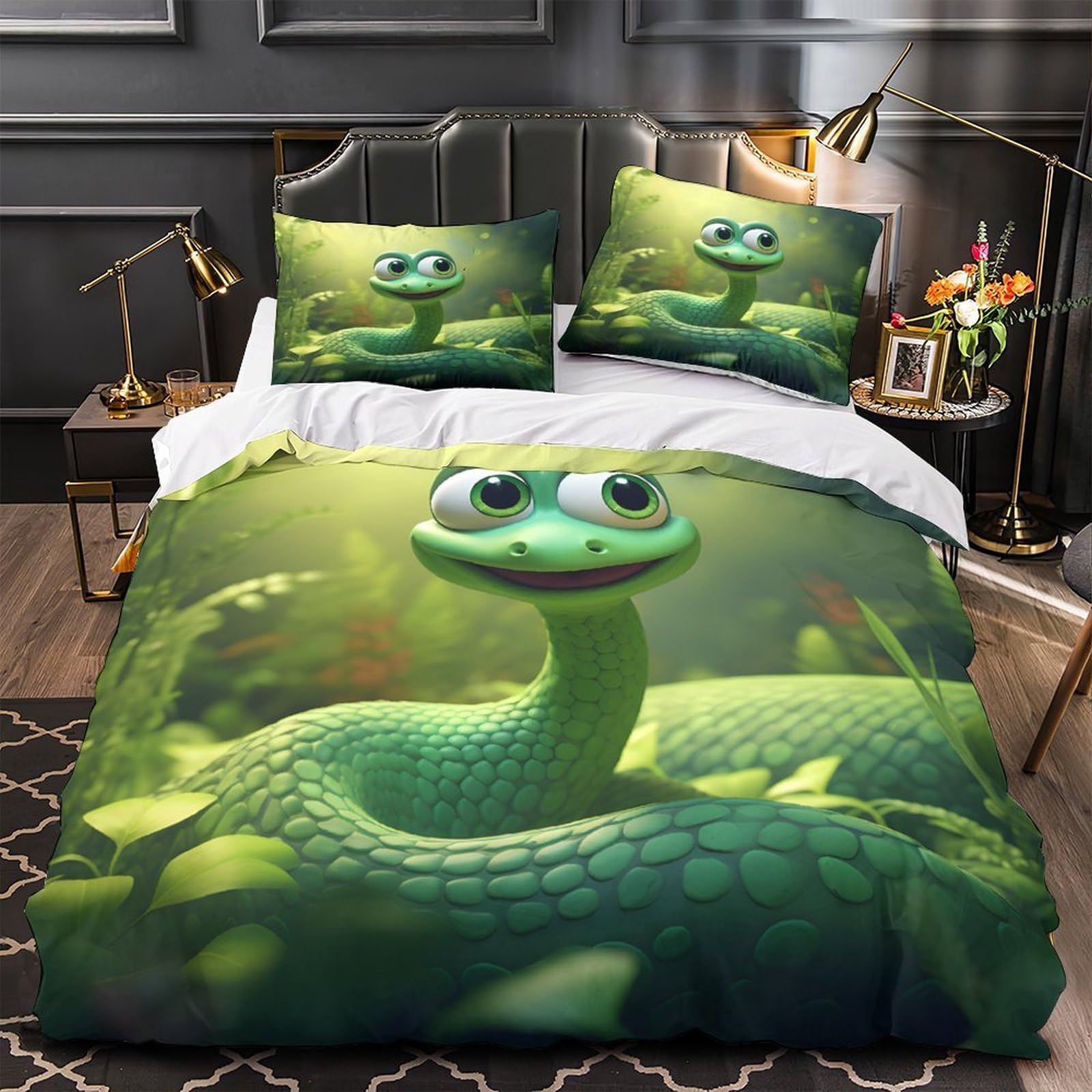 Parure de lit grenouille mignonne pour chambre d'ado confortable