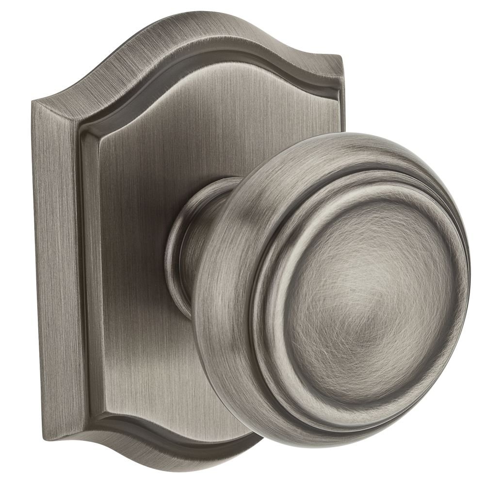Poignée de porte intimité Baldwin nickel mat avec rosace