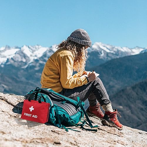 Miniatura 2 de Kit de primeros auxilios, bolsa de rescate de viaje vacía con cruz, bolsa de medicina, kit de emergencia, adecuado para coche, hogar, oficina,