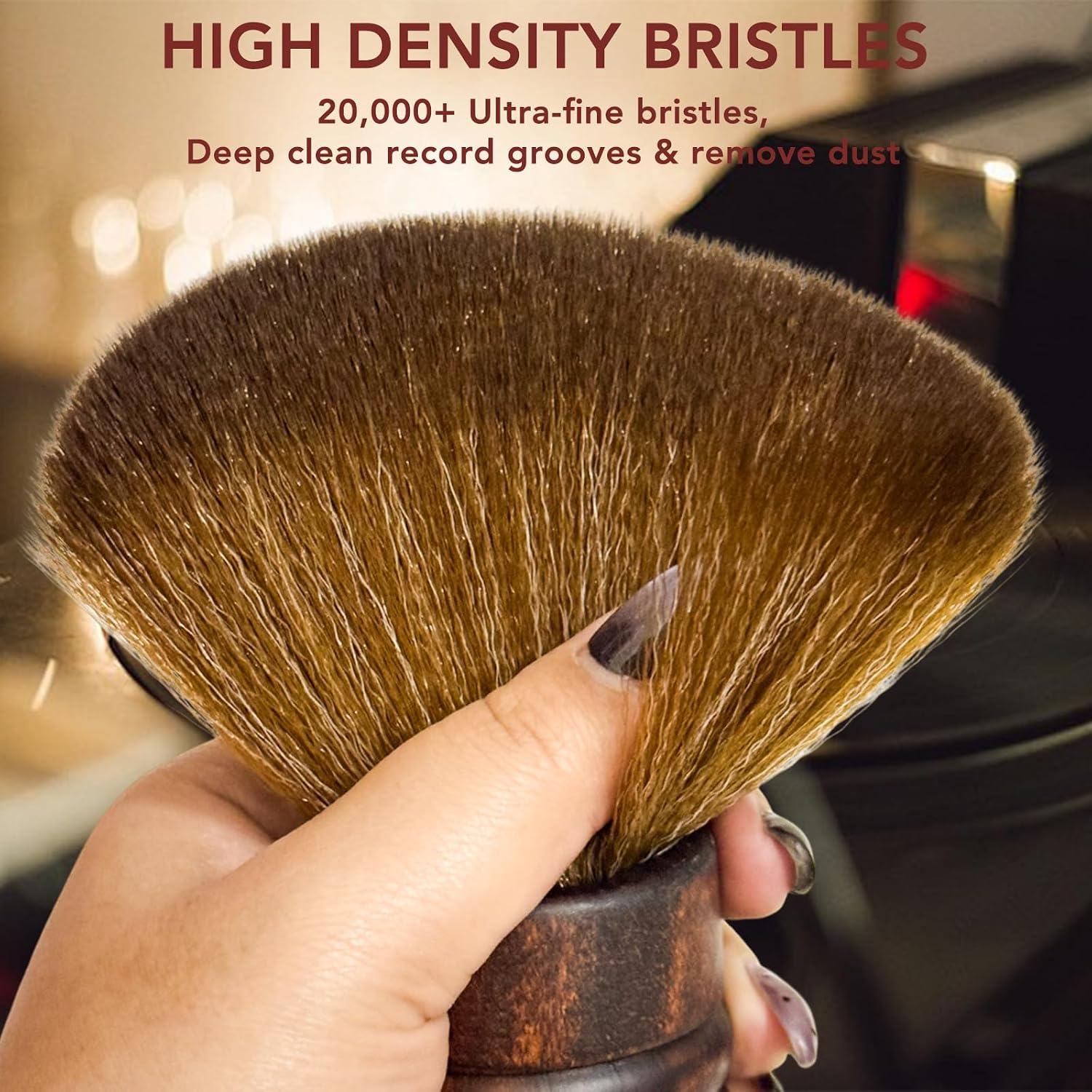 Cleaning Brush for Vinyl Record,Anti-Static Soft LP Record Cleaner, Ultra Soft Brush for Vinyl Records,Safe for Vinyl LP CD Album,14cm