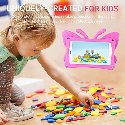Miniatura 2 de Simicoo TCL Tab 8 LE Linda funda de mariposa con soporte, ligera, EVA, resistente, a prueba de golpes, funda completa para niños para TCL Tab 8 LE