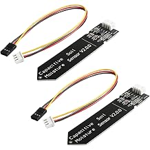 2Pcs Capacitive Soil Moisture Sensor Module 3.3V Corrosion Resistant Analog Humidity Detection for Arduino Raspberry Pi DIY Electronics