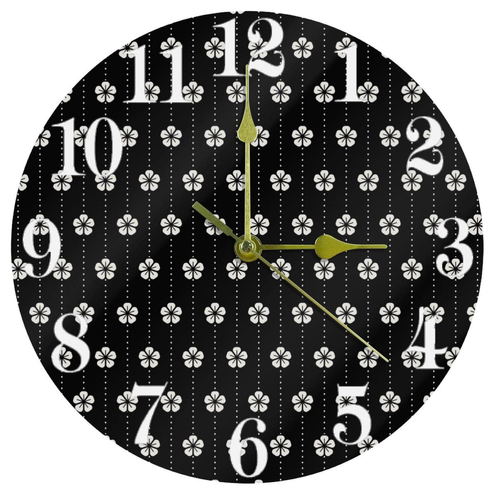 Horloge murale sans tic-tac à piles pour supprimer les bruits nocturnes