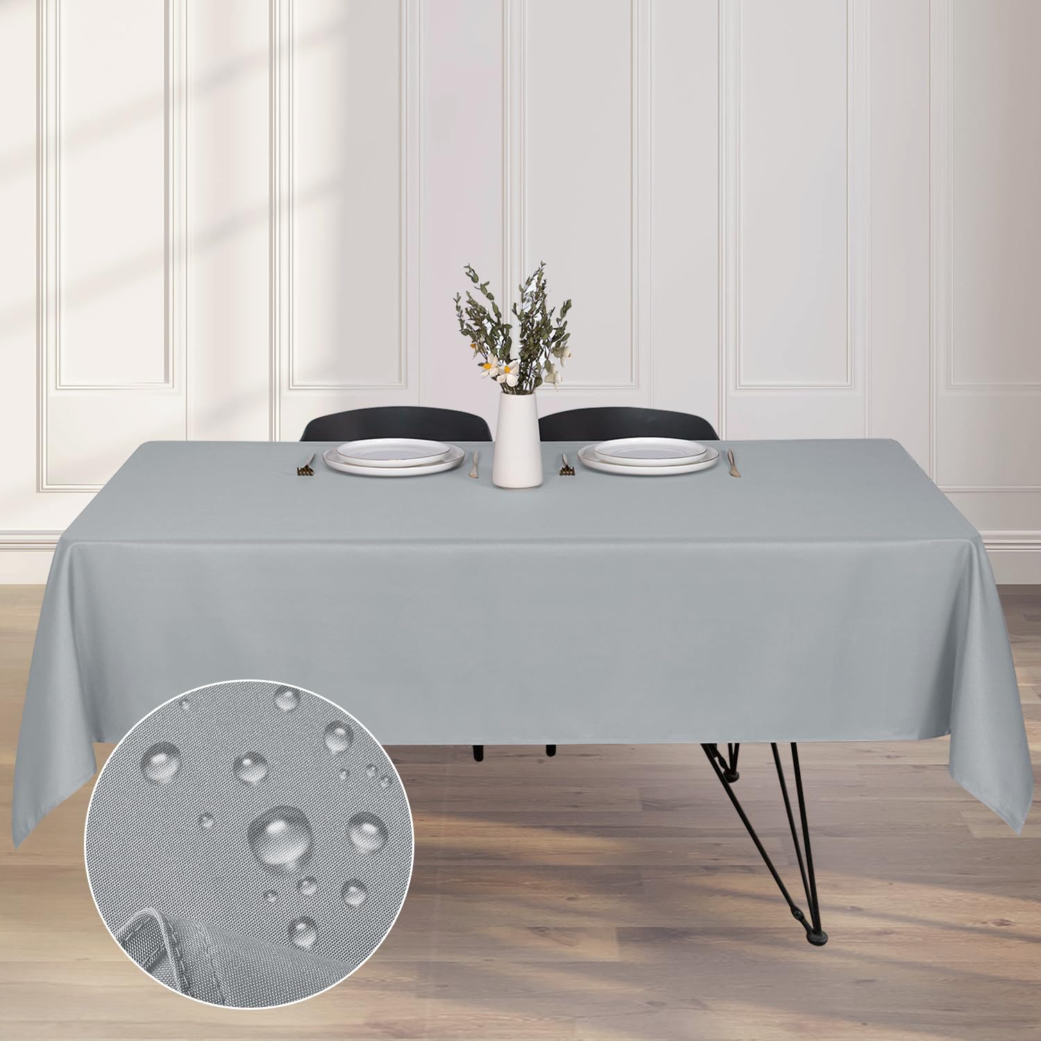 Kapwall Wipe Clean Tablecloth, 54X79Inch (137X200cm) Waterproof Rectangle tablecloth