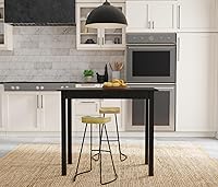 Vista 7 de Carolina Chair & Table Tavern - Mesa rectangular de bar, elegante acabado en varios pasos, 4 patas rectas, muebles de madera maciza, mesa