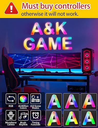 Miniatura 3 de Letras con luces LED de marquesina, letreros luminosos para bodas, fiestas de cumpleaños, Navidad, hogar, bares, decoración de pared, sincronización