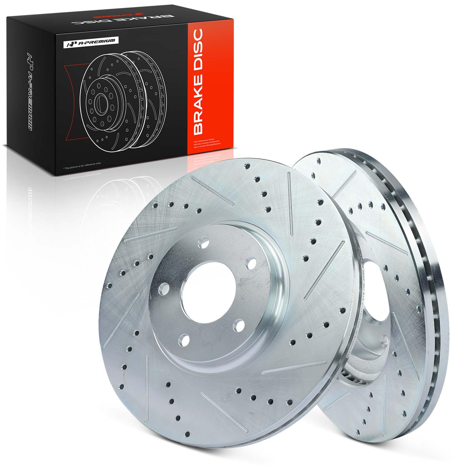 Amazon.com: A-Premium 12.58 inch (319.6mm) Front Drilled and