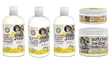 Frobabies Hair FroBabies Hair So Super Soft and Moisturizing Hair Products Combo SHAMPOO&LEAVEIN-COND&GELLE&SOUFFLE&CONDITIONER SH&COND&LEAVEI