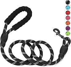 Petology Dog Leash 4FT Long, 1cm Thick Reflective Heavy Duty Rope with Anti-Slip Padded Handle for Small Dogs