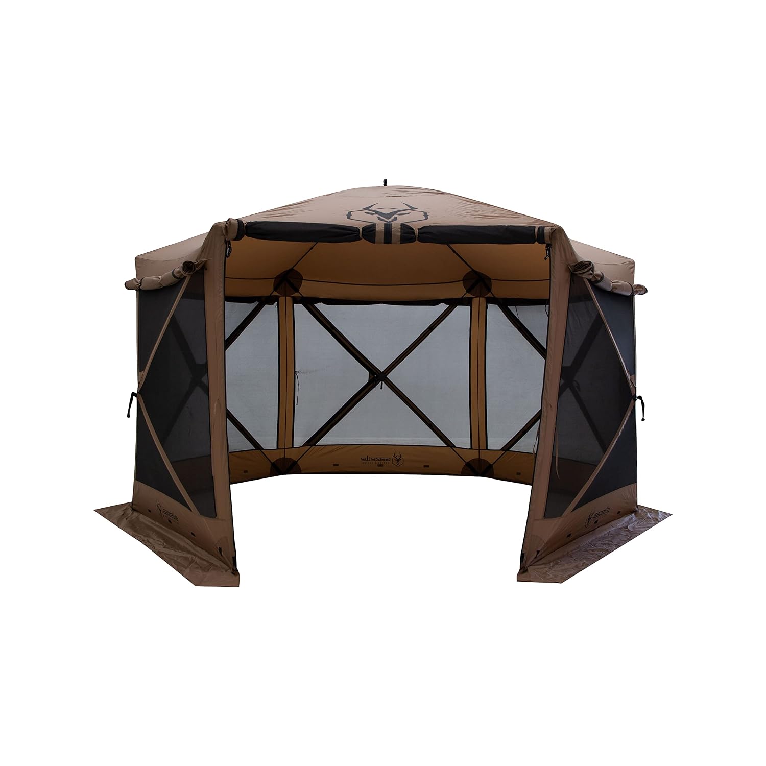 Gazelle Tents G6 Portable Deluxe Pop Up 6 Sided Hub Gazebo Screen Tent with Easy 60 Second Set Up and Zippered Door, Fits ... - Review, Price and Buying Guide