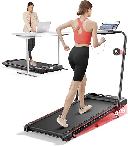 Laufband für Zuhause mit 9% Neigung, 12 km/h Klappbar Laufband