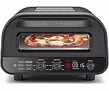 CHEFMAN Indoor Pizza Oven - Makes 12 Inch Pizzas in Minutes, Heats up to 800°F - Countertop Electric Pizza Maker with 5 Touchscreen Presets, Pizza Stone and Peel Included - Stainless Black