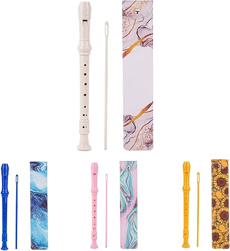 Miniatura 95 de Flauta para principiantes, niños y adultos, 8 agujeros, soprano, flauta de música con varilla de limpieza y funda de cuero para estudiantes