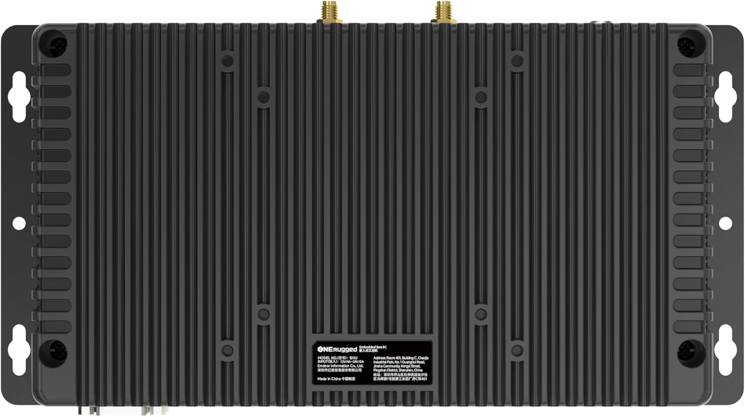 Industrial Panel PC B10J, 8GB RAM+128GB SSD Fanless Panel Computer, Celeron N5100, Windows 11 Pro, 2xUSB3.0, HDMI, 2xRS232, 2xLAN, BT5.0/Dual Band WiFi - Black