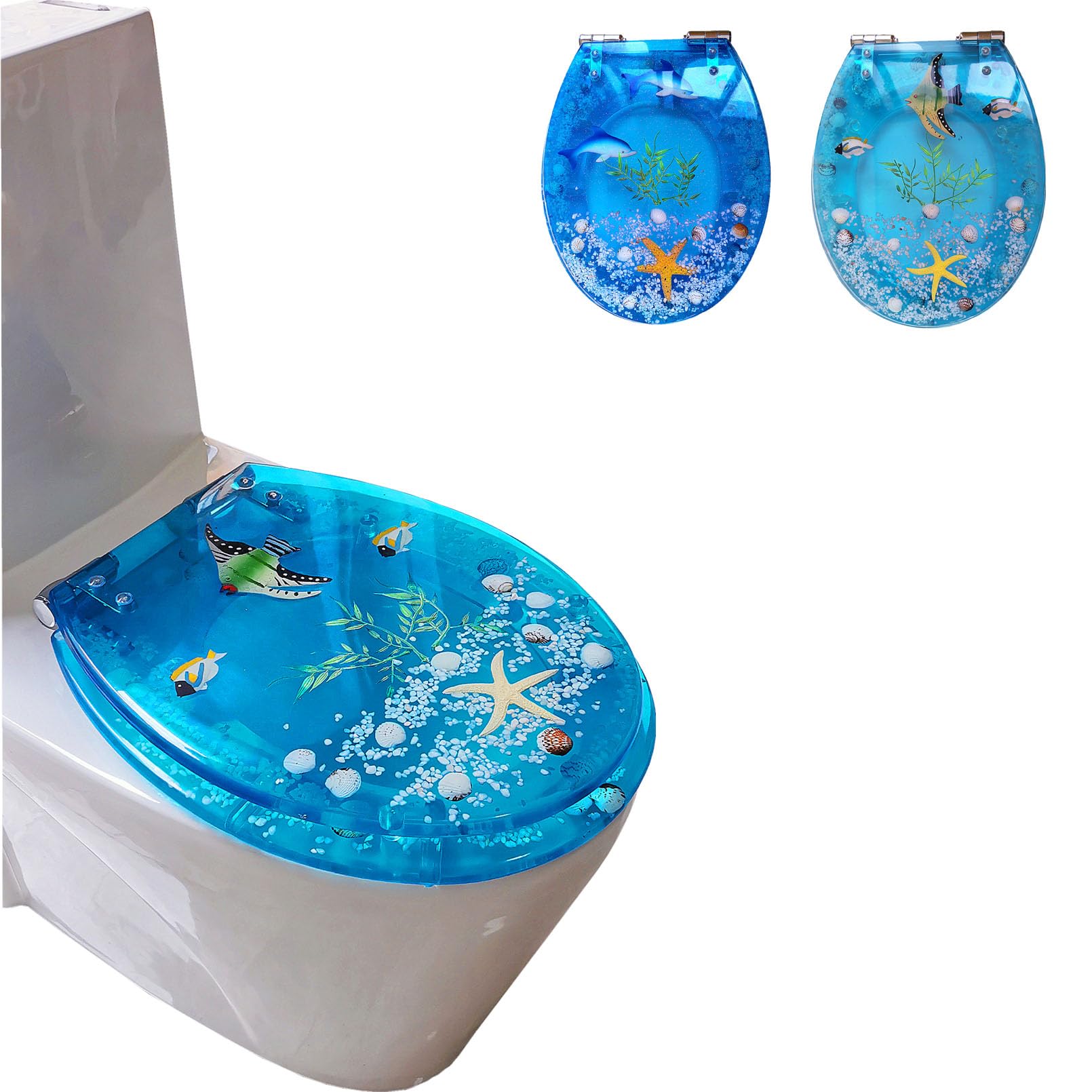 Lunettes WC fermeture en douceur et silencieuse pour toilettes ovales