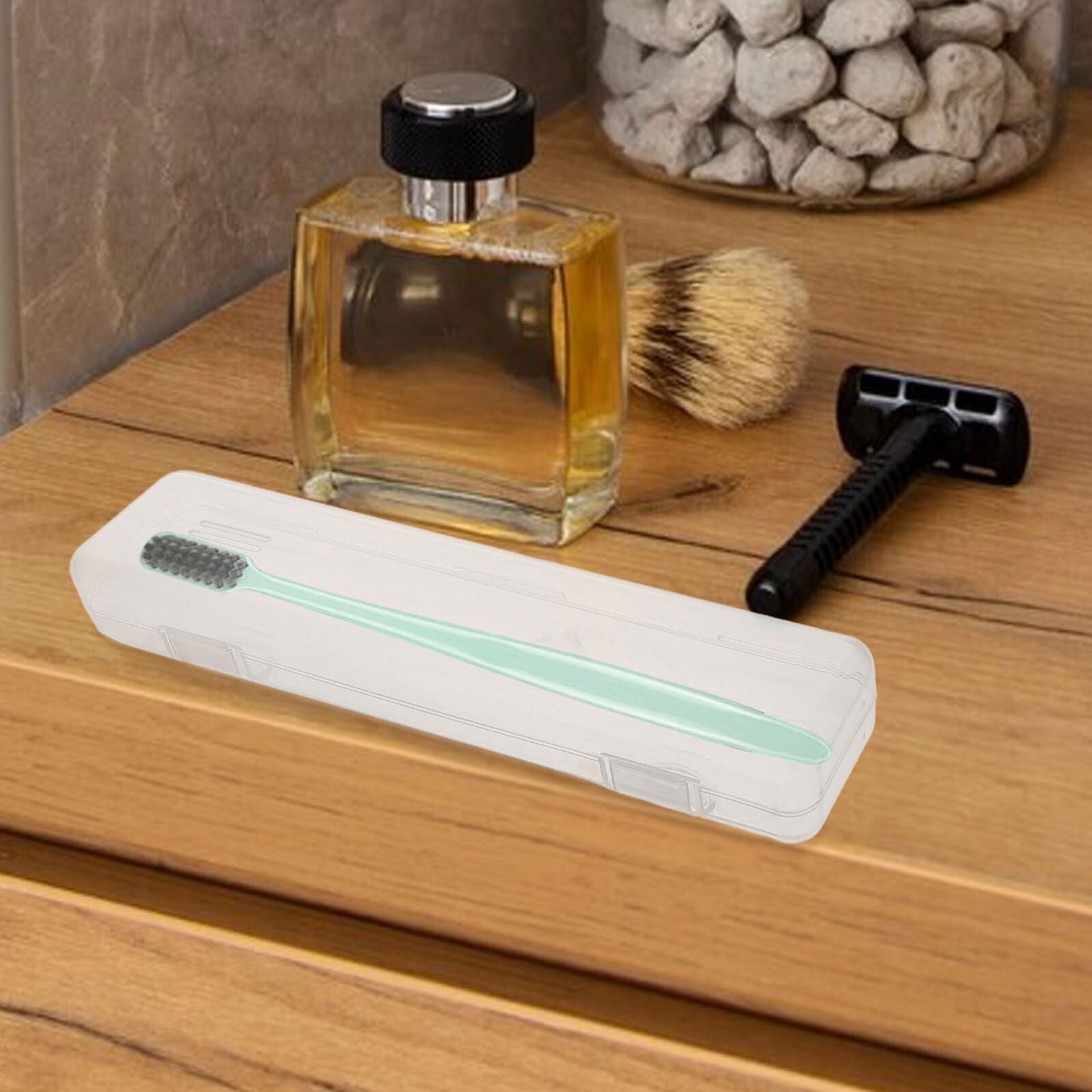 10 pezzi Scatola Trasparente Porta Spazzolino e Dentifricio Organizer Portatile Compatto Custodia Sigillata per Viaggio Campeggio e Uso Quotidiano