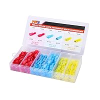 Vista 18 de HKS 150 PCS Conectores de Desconexión Rápida de Pala Hembra de Nylon - Rojo 22-18 AWG Kit de Conectores de Cable Eléctrico - Cobre Estañado