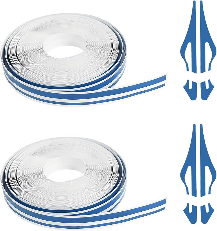 Fita decorativa automotiva dupla azul em vinil ongfuwu – 2 rolos de 9,75 m