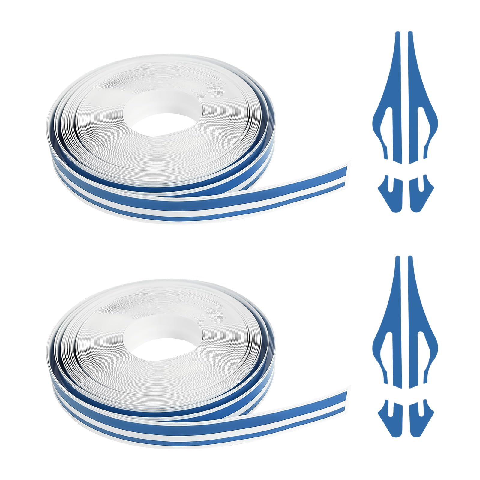 2 Rolls 32Ft Car Pinstriping Tape, Vinyl Pin Stripe Decal (Blue)
