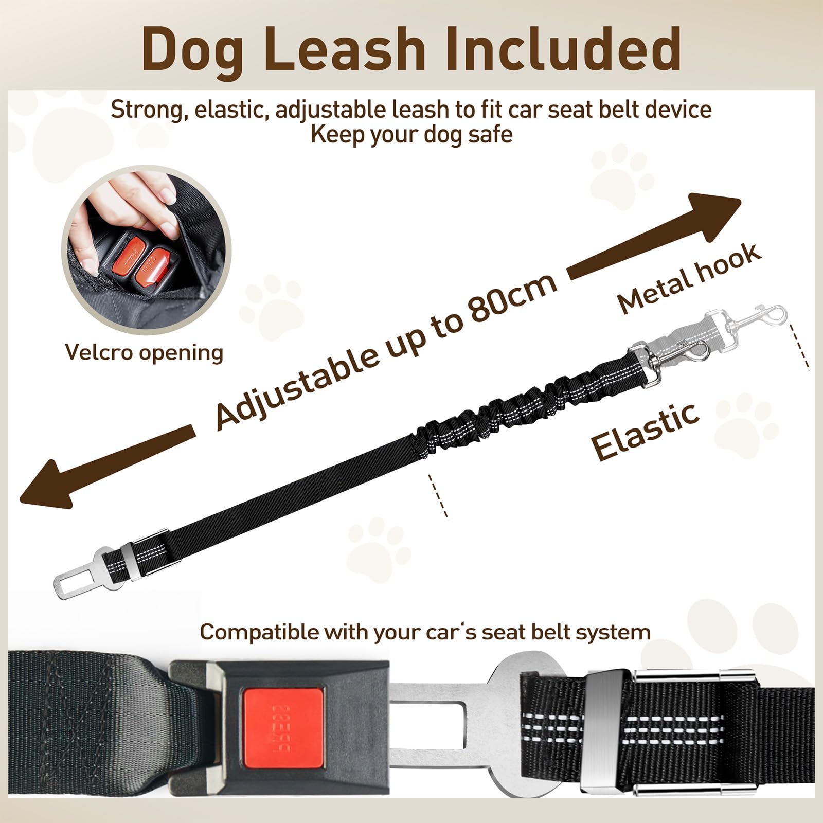 Gimars Telo Auto per Cani, 157 * 137cm Impermeabile e Antiscivolo Coprisedile Auto per Cani, 6 in 1 Universale Telo Cane Auto Sedili Posteriori con Finestra della Rete Visiva e Tasca Portaoggetti