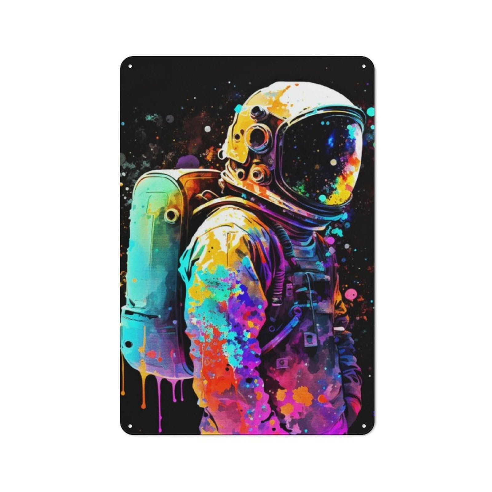 Junmoney Colorful Of Astronomy Vintage Metal Sign 30X20cm For Pub Or Café, For Collectors Of Vintage Metal Wall Decor