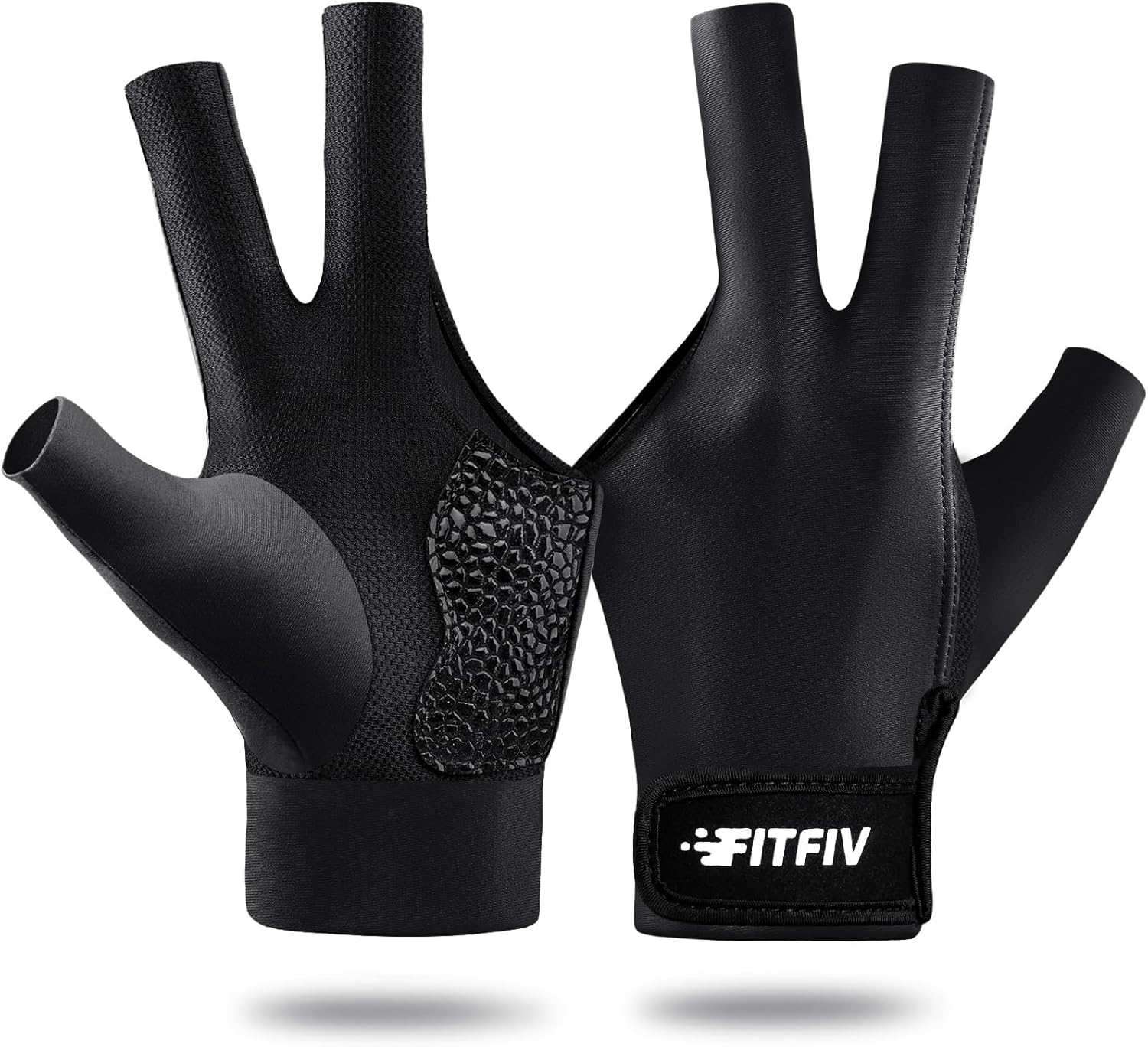 Billiard Pool Glove for Left Hand 3 Finger