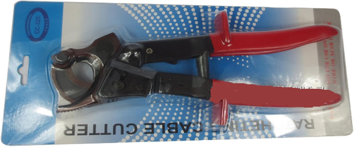 NEWTRY Ratchet Cable Cutter CC-325 Copper-Aluminum Cable Scissors Gear Cable Cutter Ratchet Scissors