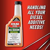 Vista 5 de STA-BIL Diesel Todo-Temporada - Anticongelante - Impulso de Cetano - Limpia y Lubrica el Sistema de Combustible - Demulsificación de Agua - Trata